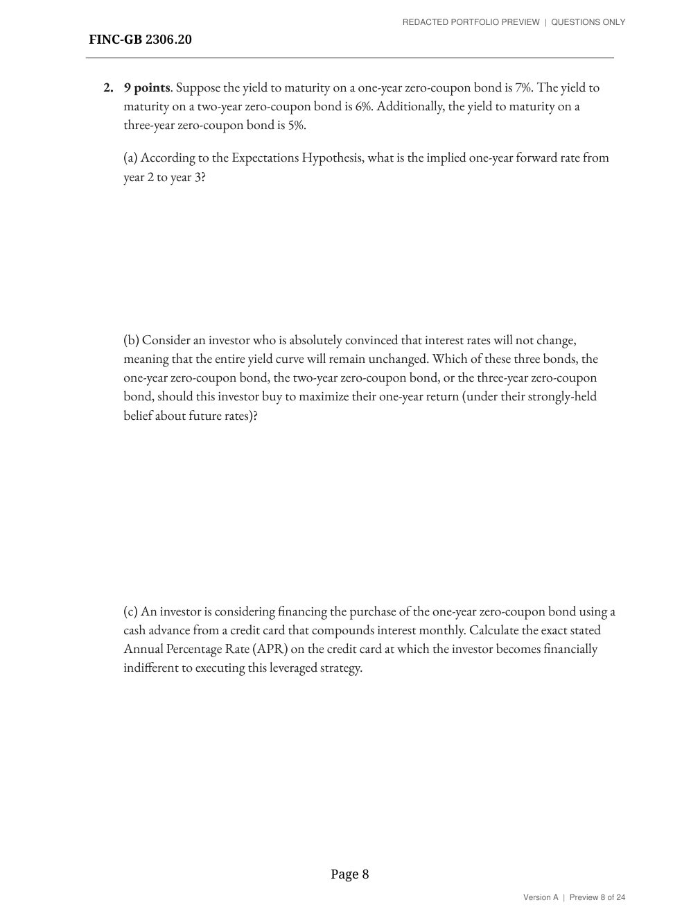 Midterm, version A, page 8